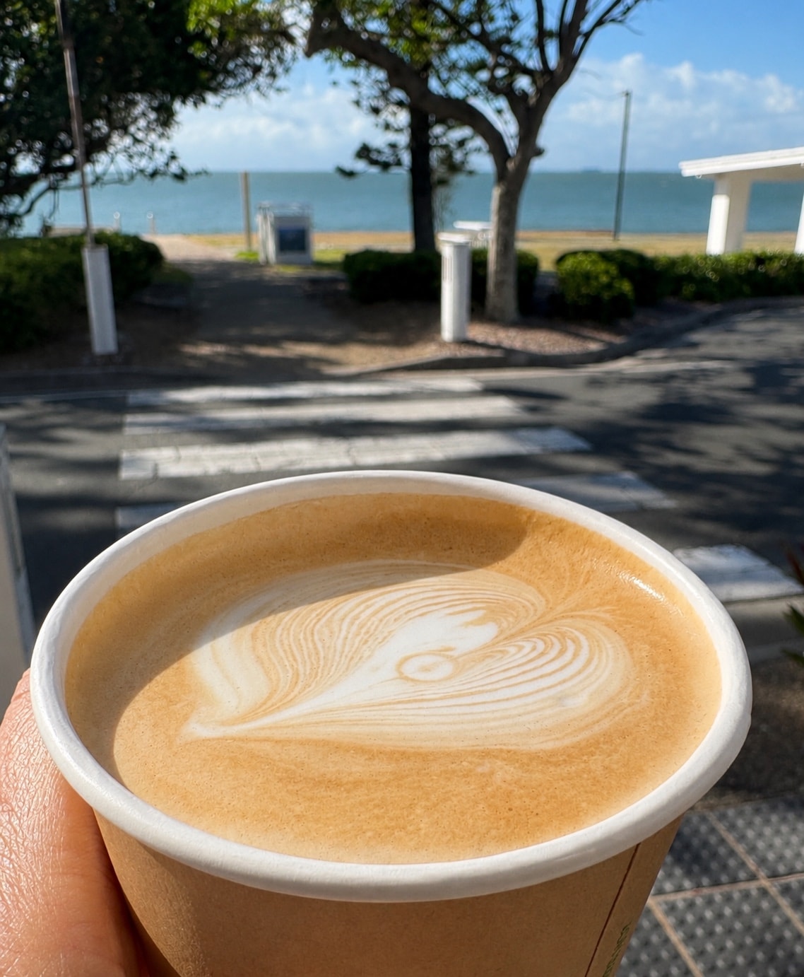 Coffee with a water view at Margate